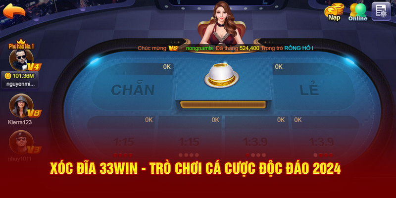 Hướng dẫn cách chơi xóc đĩa 33win